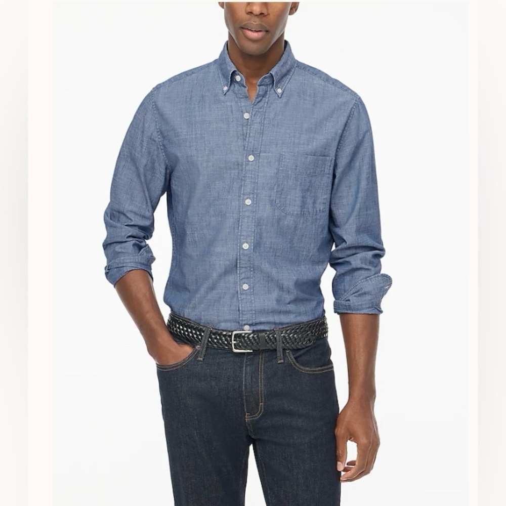 J. Crew Button Down Chambray Denim Shirt XS